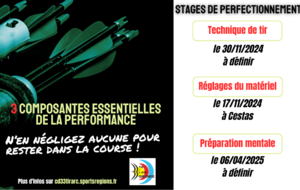 Stages perfectionnement de l'archer 2025